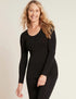 BOODY Long Sleeve Crew Neck Top Black S-Matakana Pharmacy